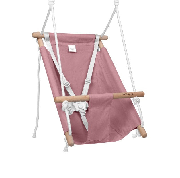 Tulano - Hop 40 - kinderschommel - wieg - schommelstoel - roze - grijs