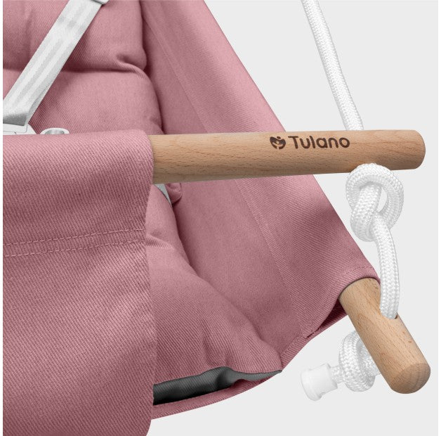 Tulano - Hop 40 - kinderschommel - wieg - schommelstoel - roze - grijs