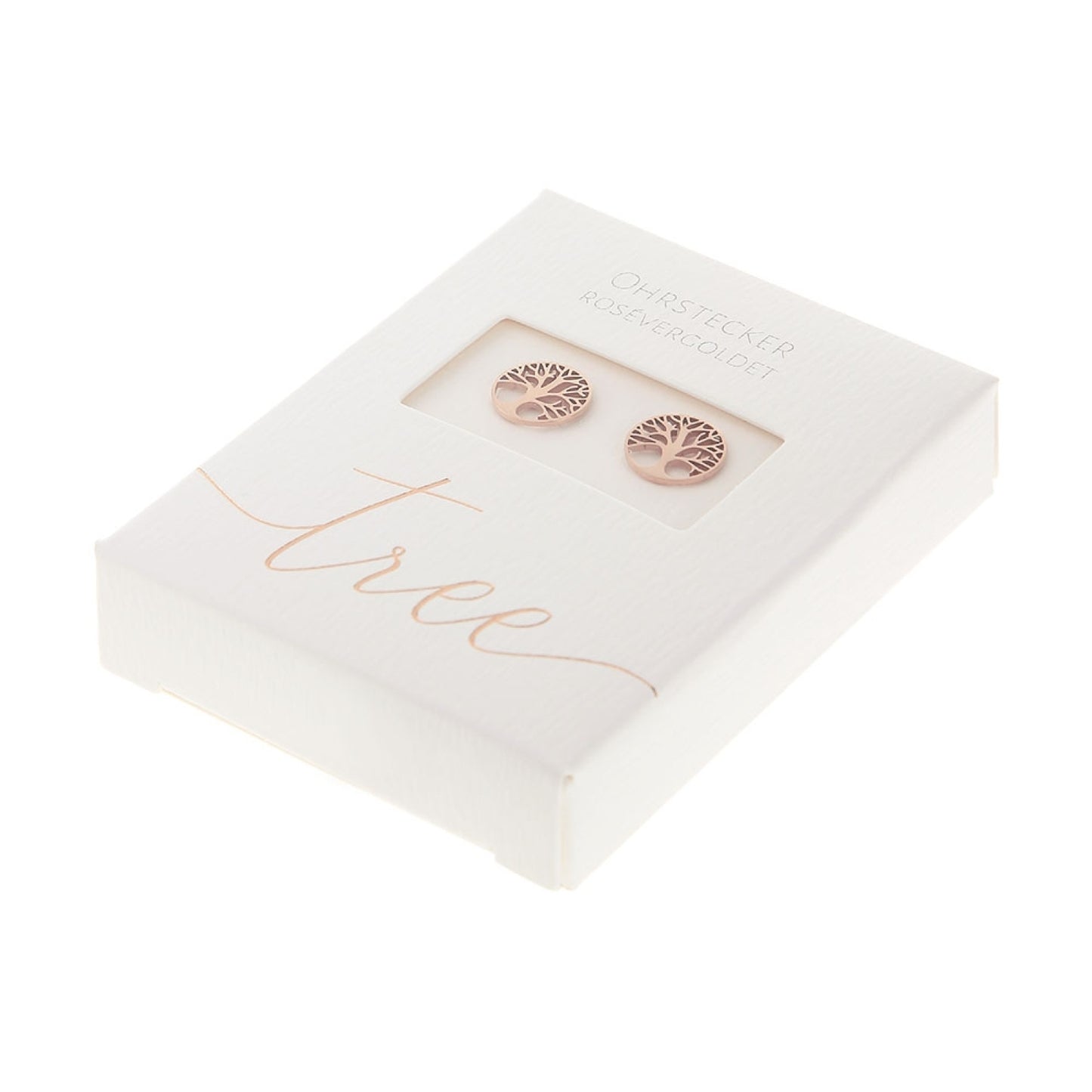 Crystals by HCA-Classic-Oorbellen-Roségoud-Levensboom