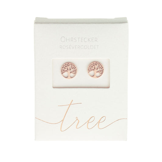 Crystals by HCA-Classic-Oorbellen-Roségoud-Levensboom
