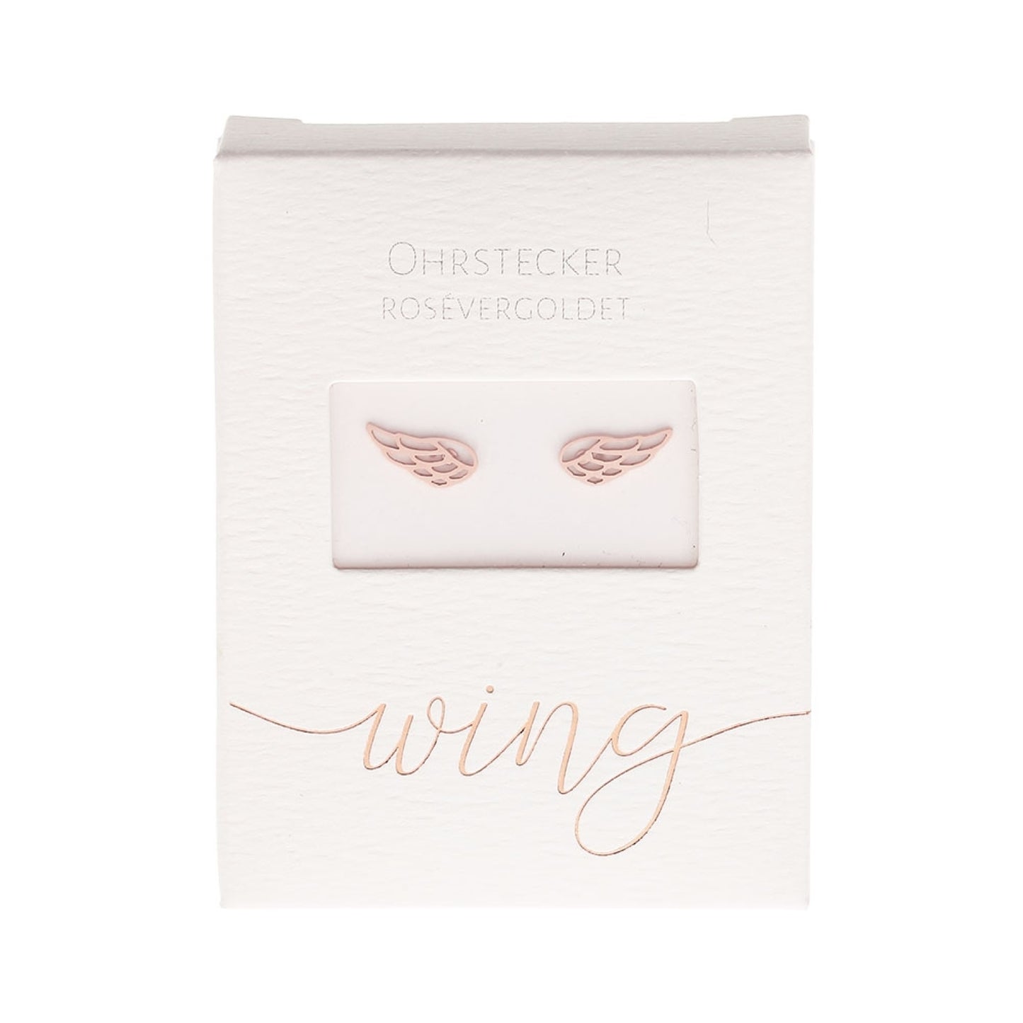 Crystals by HCA-Classic-Oorbellen- Roségoud- Engelenvleugel