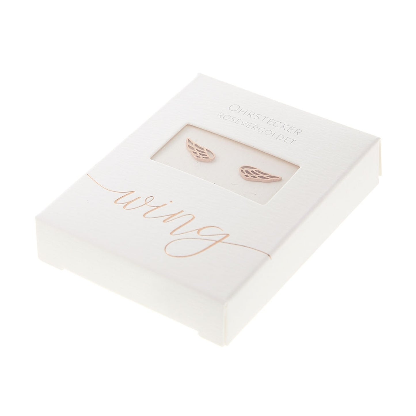 Crystals by HCA-Classic-Oorbellen- Roségoud- Engelenvleugel
