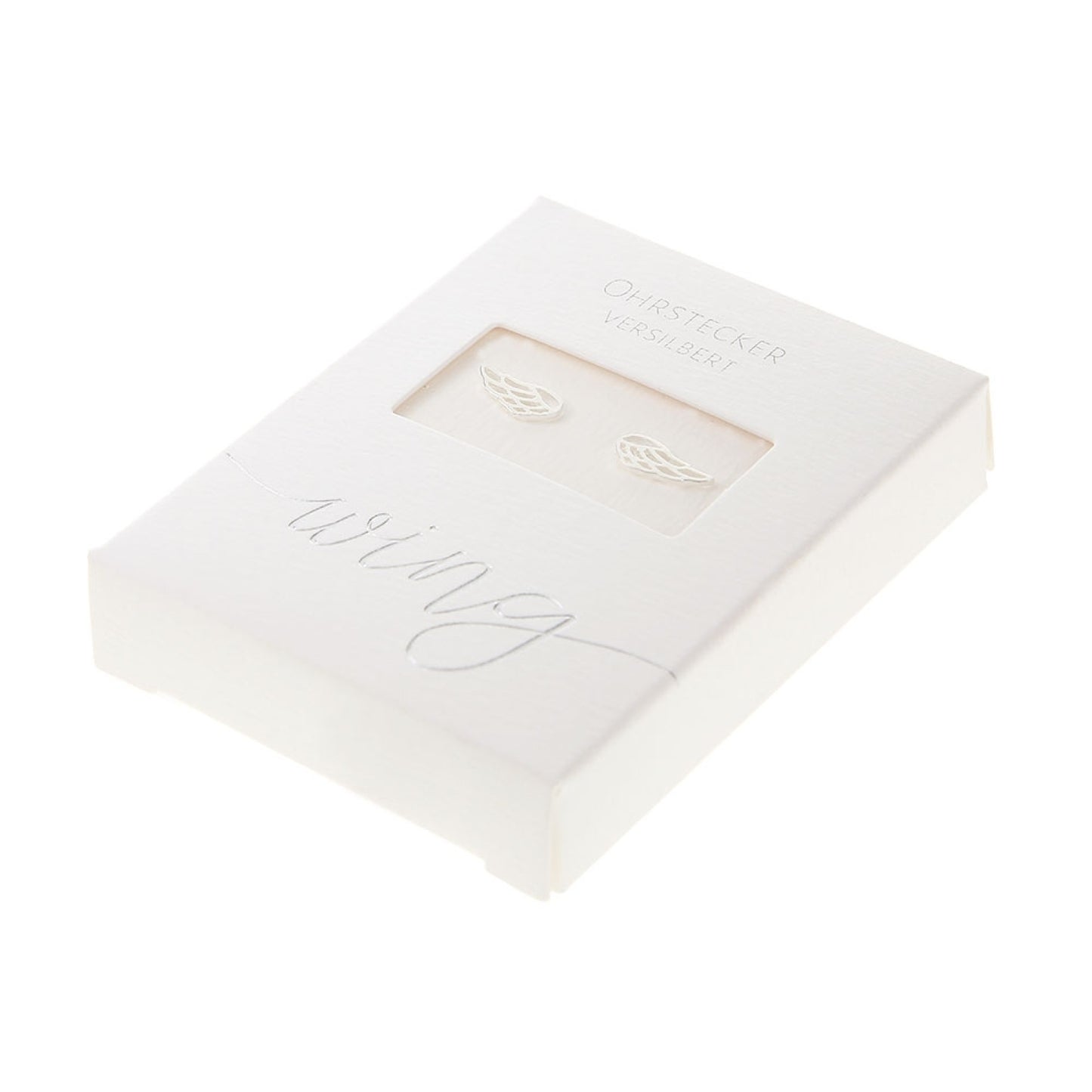 Crystals by HCA-Classic-Oorbellen-Verzilverd-Engelenvleugels